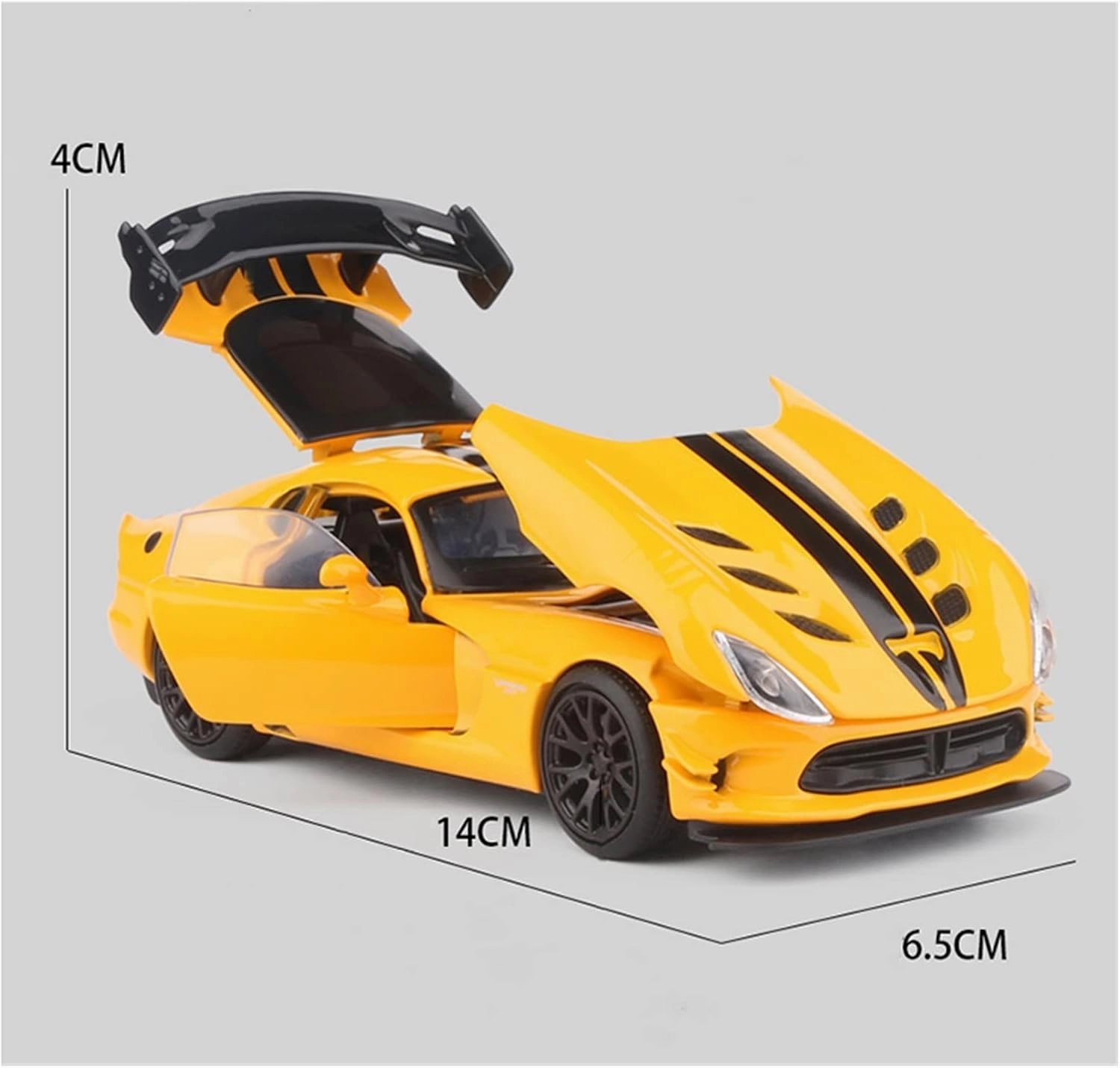 Toy car Model 1:32 for Dodge Viper ACR Supercar Alloy Car Model Car Sound and Light Toys for Children (Color : Silver)