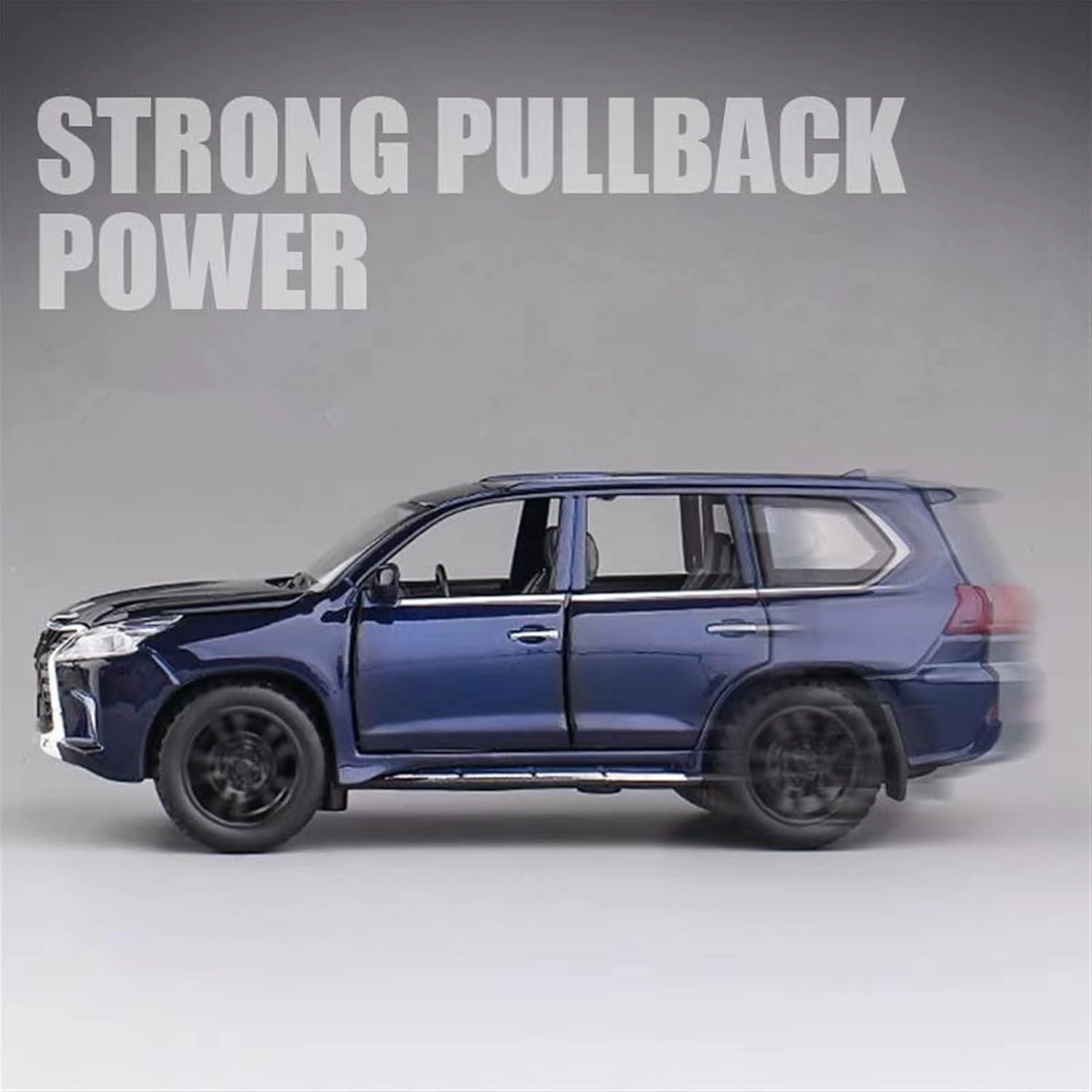 Toy car Model 1/32 for Lexus LX570 SUV Alloy Car Model Diecasts Toy Sound and Light Collection Childrens Gifts (Color : Black)