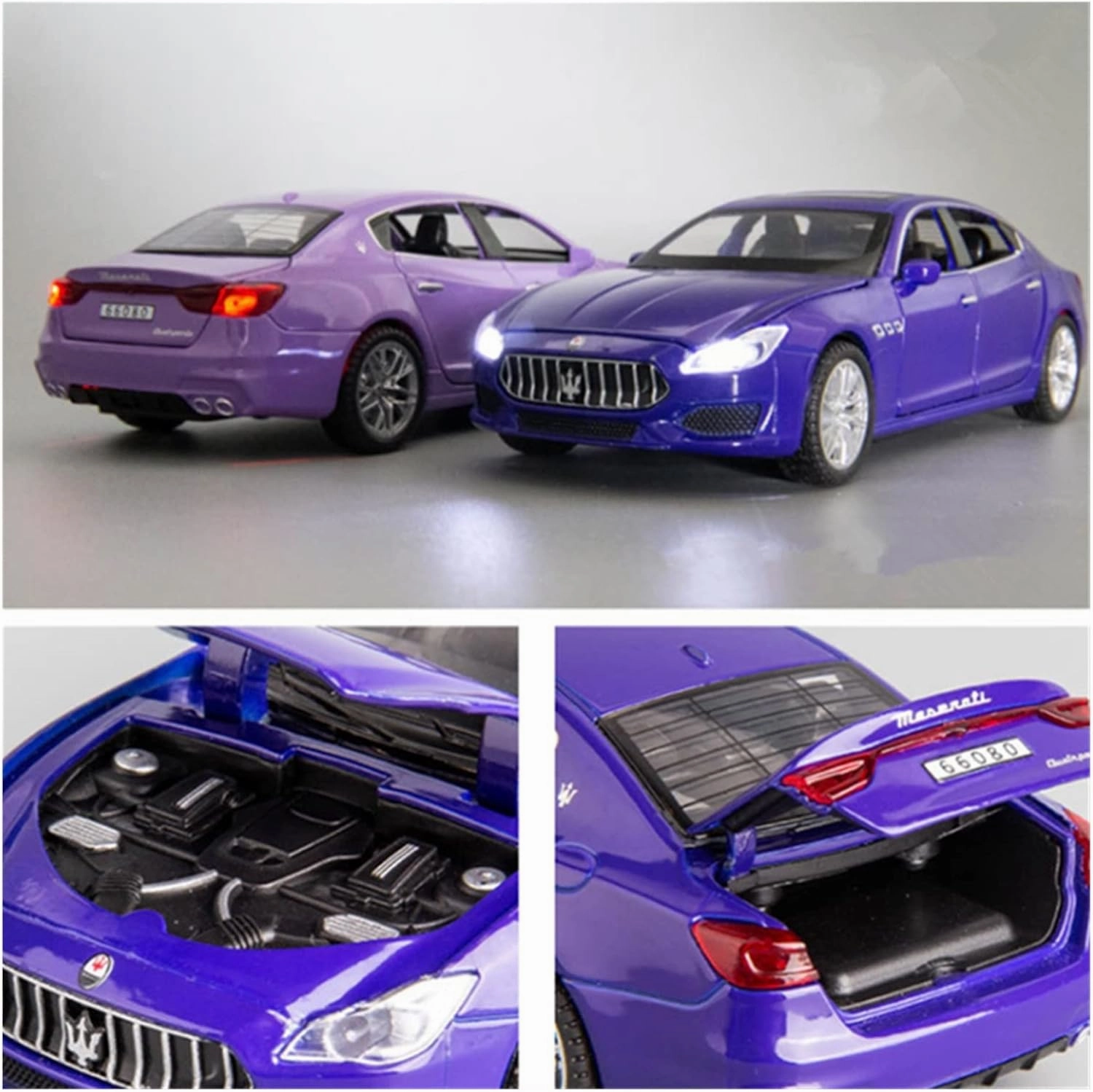 Toy car Model 1:32 for Maserati Quattroporte Coupe Alloy Car Model Diecast Simulation Toy Sound and Light Kids Gift (Color : Green)