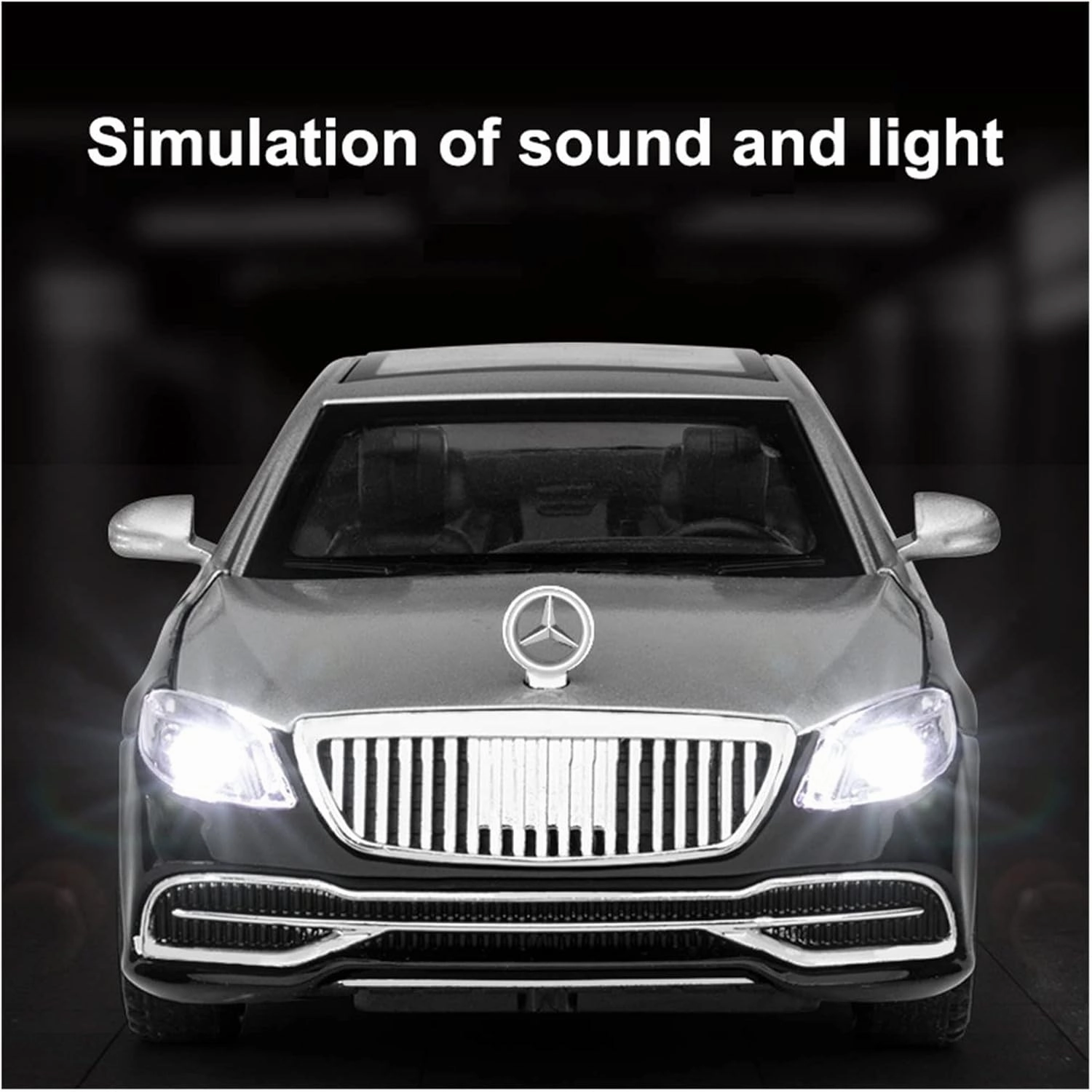 Toy car Model 1/32 for Maybach S650 High Simulation Car Model Diecast Car Zinc Alloy Toys with Light Car Toy Gift (Color : C3)