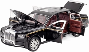 Toy car Model 1:32 for Rolls-Royce Phantom Alloy Car Model Diecasts Toy Simulation Sound and Light Kids Gift (Color : Black)