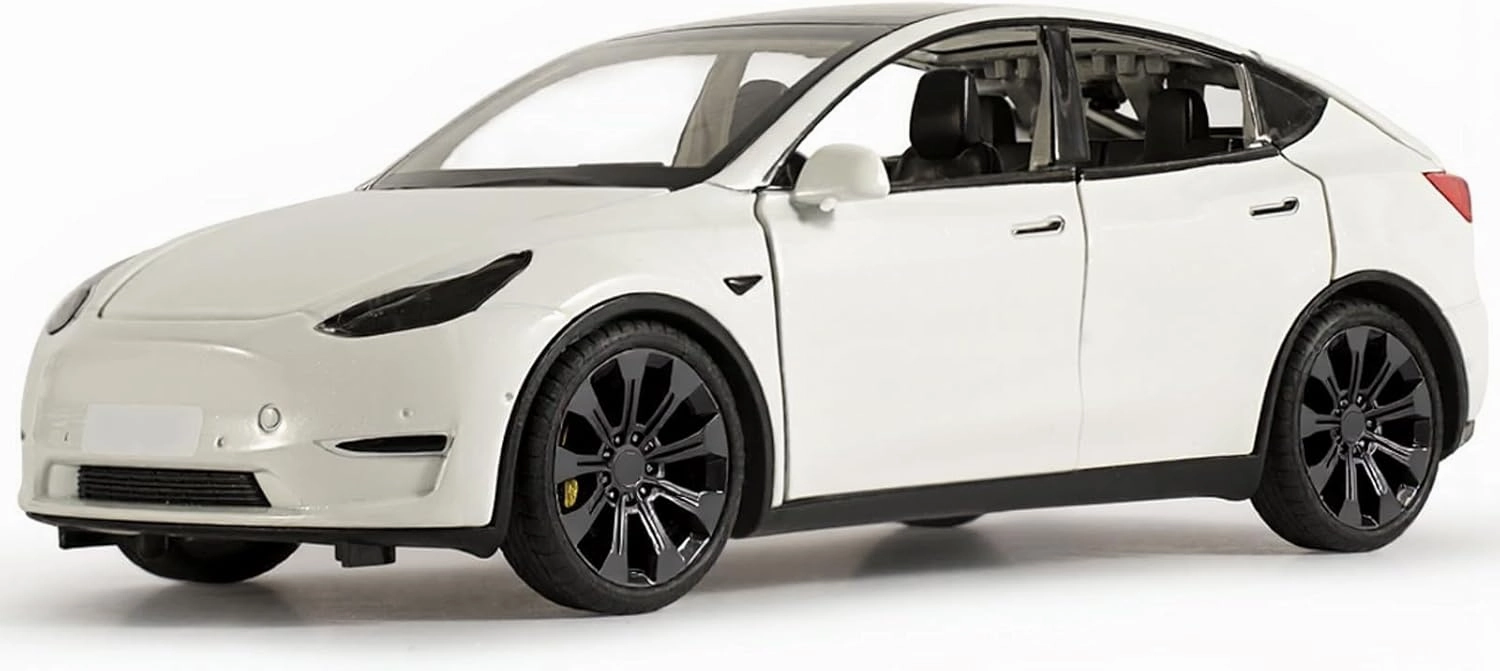 Toy Cars for Boys Diecast Car 1 24 Scale Y Toy Car,Collectible Die Cast Model Cars,Metal Pull Back Cars with Lights and Sounds,Toy Cars for Boys Age 4-7（White）