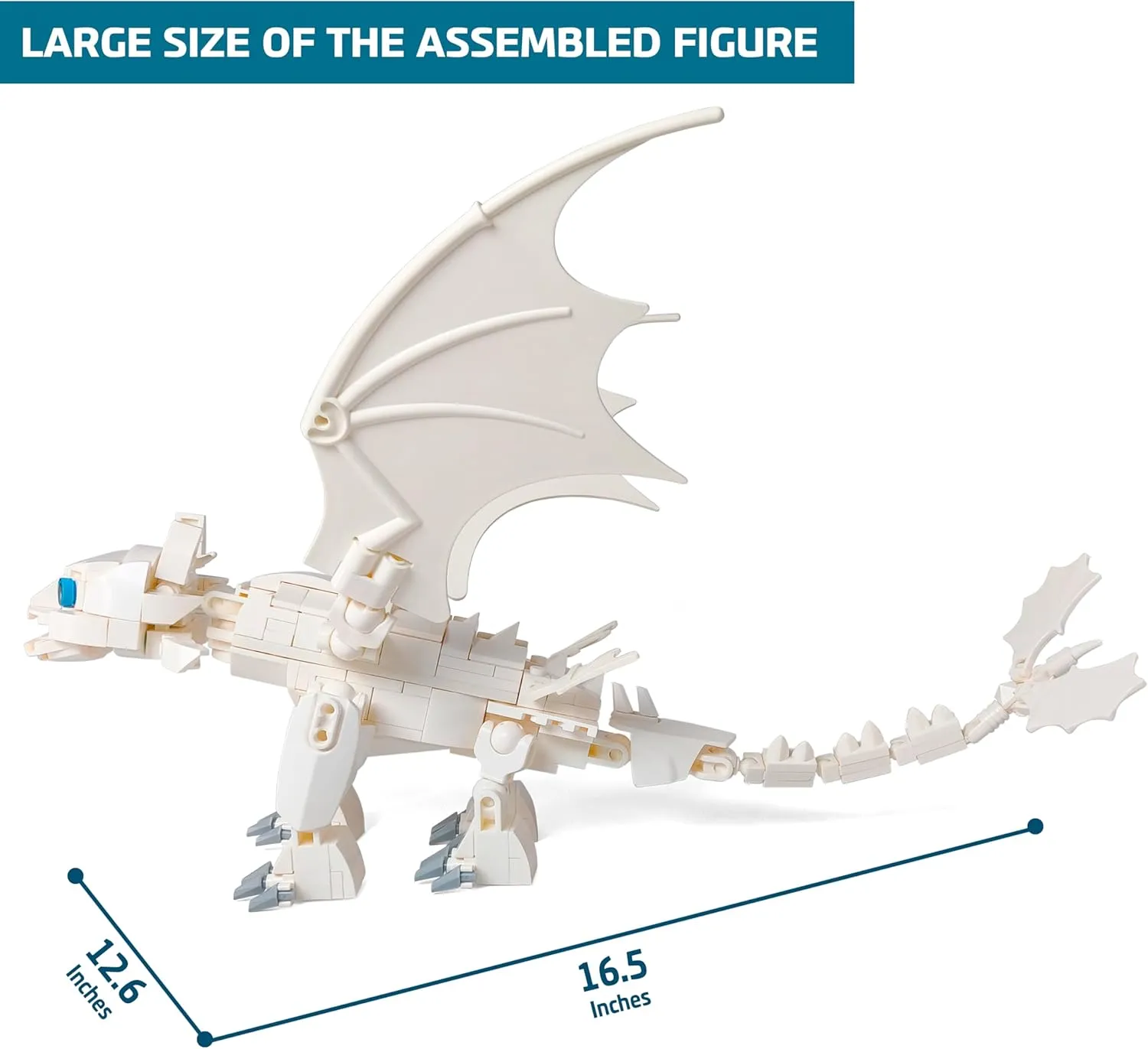 Toysvill Day White Dragon Building Block Toy, Action Figures (Light Fury) [257 Elements]