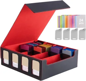 Trading Card Storage Box - High-Capacity Portable Card Sorting Tray | Collectible Albums, Cases For Tournament Collection, Travel Display, Deck
