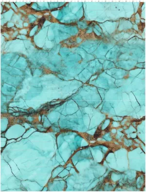 Turquoise Marble Building Block Puzzle Personalized Building Bricks for Adults Square Shaped DIY Brick Block Puzzles Valentine's Day Gifts for Home Decor Brick Puzzle