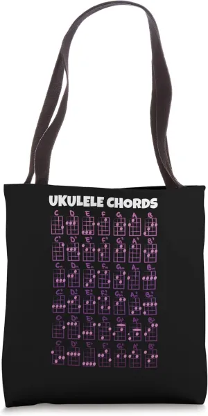 Ukulele Chords Music Instrument Lover Aloha Hawaii Musician Tote Bag