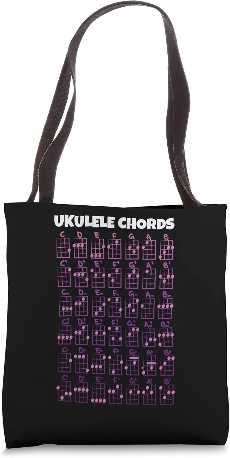 Ukulele Chords Music Instrument Lover Aloha Hawaii Musician Tote Bag