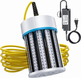 Ultra-Bright Underwater Fishing Light, 110V & 12V Green LED Submersible Light Attractants for Docks, Boats or Kayaks, IP68 Rated for Fresh & Salt Water (30ft Cable)