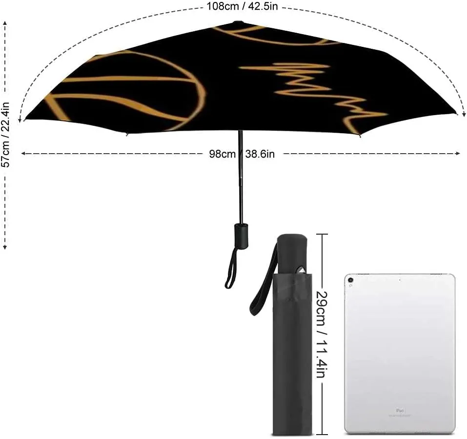 Umbrella Windproof Travel Umbrella Geometric Shapes Linear Compact Rain Umbrellas Golf Umbrella Folding Parasol Automatic Open Close for Men Women
