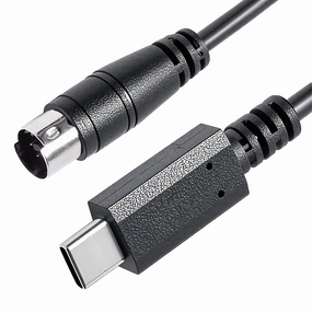 USB-C to Mini-din 7 Male MIDI Cable for IK Multimedia iRig Series, HD, HD-A, Keys, I/O 25/49, MIDI 2 Pro, Pro Duo, Pro I/O Stream, Plug-and-Play,(USB-C,3.3FT)