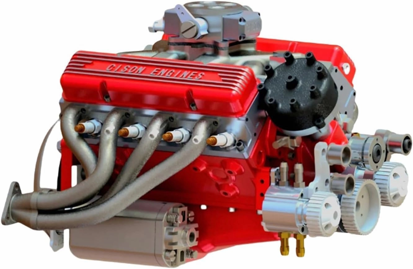 V8 Engine Kit Gas - Small-Block Engine Model Kits, Mini V8 Engine Kits That Runs, Build Your Own Stem V8 Model Engine for Adults, (AA)(Ee)