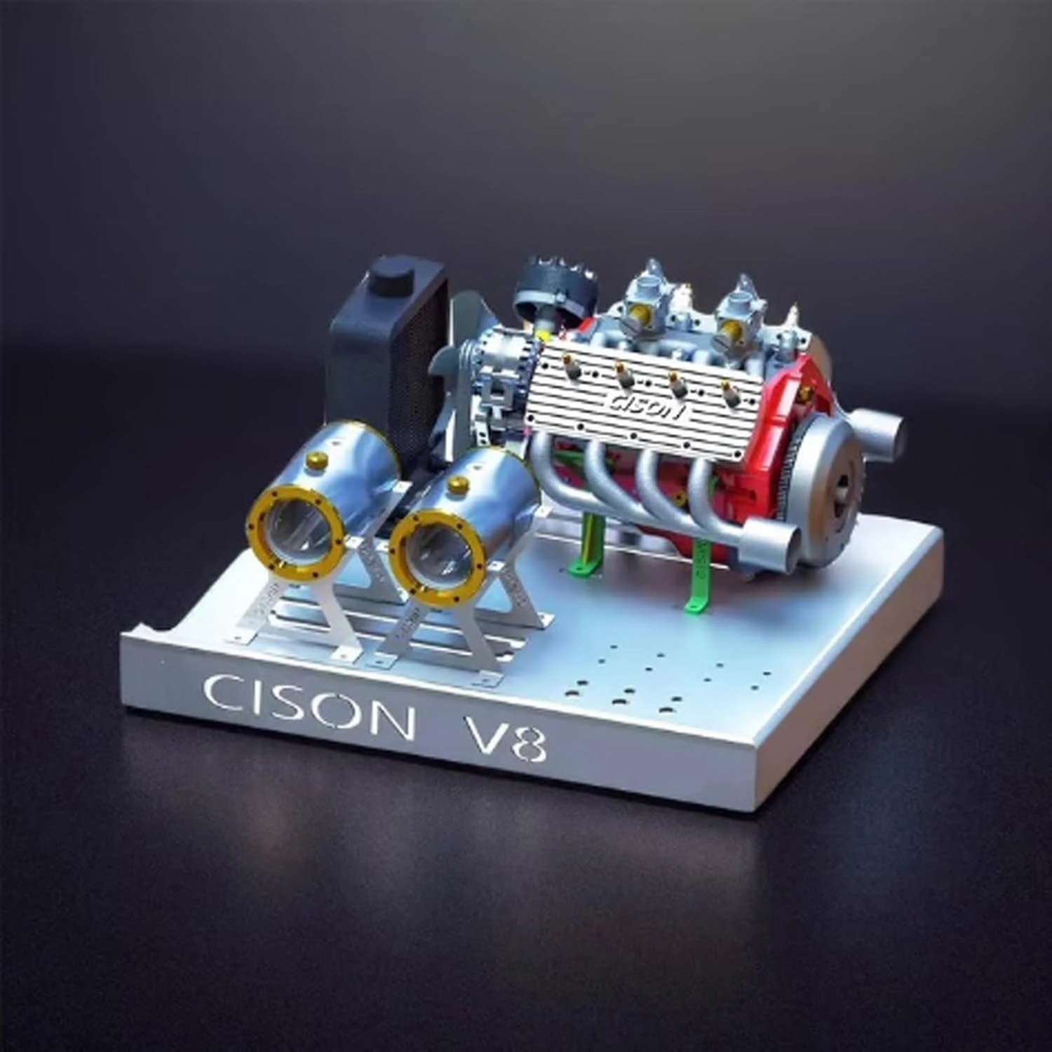 V8 Engine Kit Gas - Small-Block Engine Model Kits, Mini V8 Engine Kits That Runs, Build Your Own Stem V8 Model Engine for Adults, (AA)(Ee)