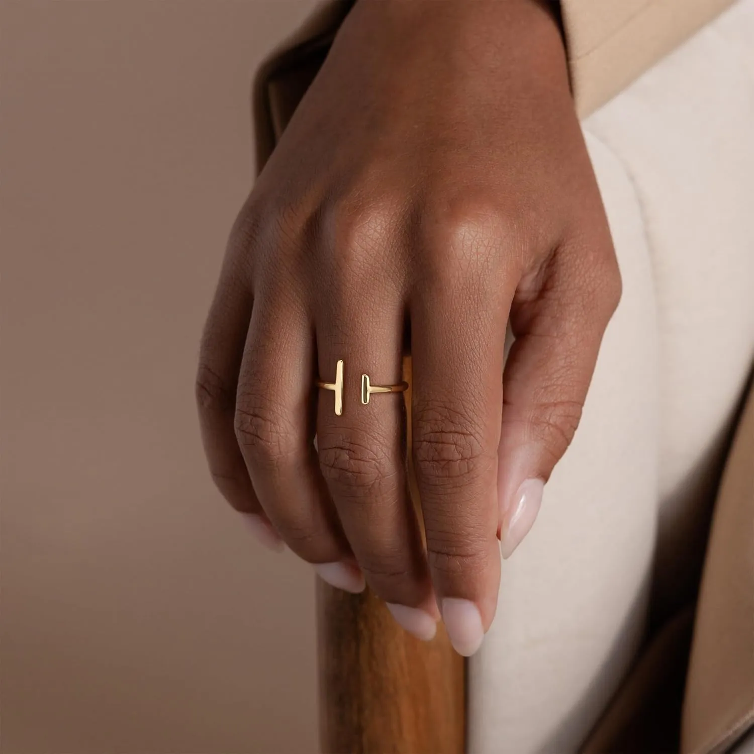 Valloey Rover 14K Gold Plated Dainty CZ Dainty Diamond Stackable Ring Eternity Bands Minimalist Jewelry Gift