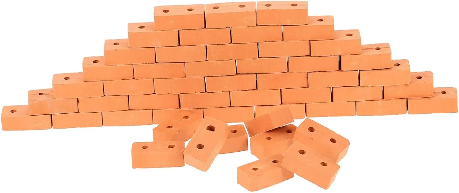 VANZACK Architectural Model Bricks 50pcs Miniature Bricks for DIY Landscaping Fairy Garden and Table Scenes