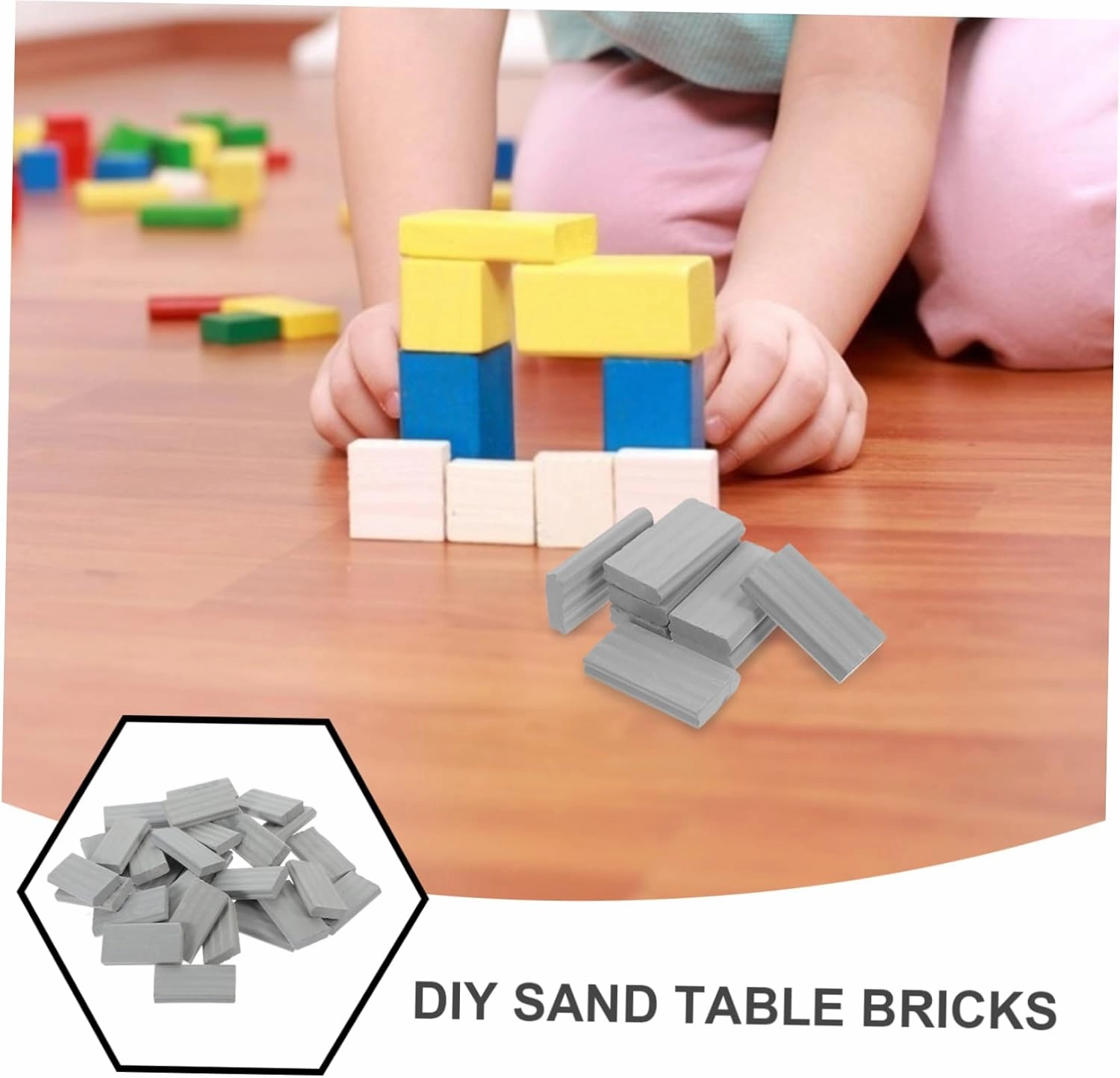 VICASKY 50pcs Miniature Garden Brick Models Mini Bricks for Landscaping Landscape Crafting for Miniature Scenes Architectural Design