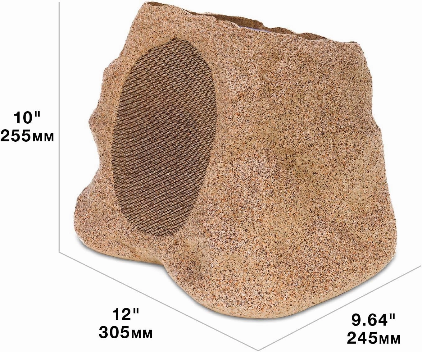 Victrola Rock Speaker Connect, Sand, Wireless Outdoor with Bluetooth 5.3, 22-Hour Battery Life, with Solar Charging, Link Up to 20 Rock Speakers, IP65 Water & Dust Resistant Speaker