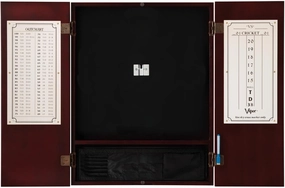 Viper Metropolitan Solid Wood Sisal/Bristle Steel Tip Dartboard Cabinet: Cabinet Only (No Dartboard), Mahogany Finish