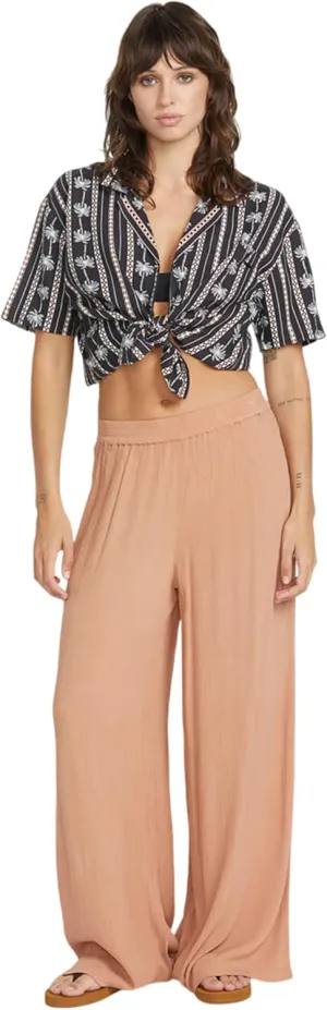 Volcom Women's Stoneshine Junki Wide Leg Beach Pant