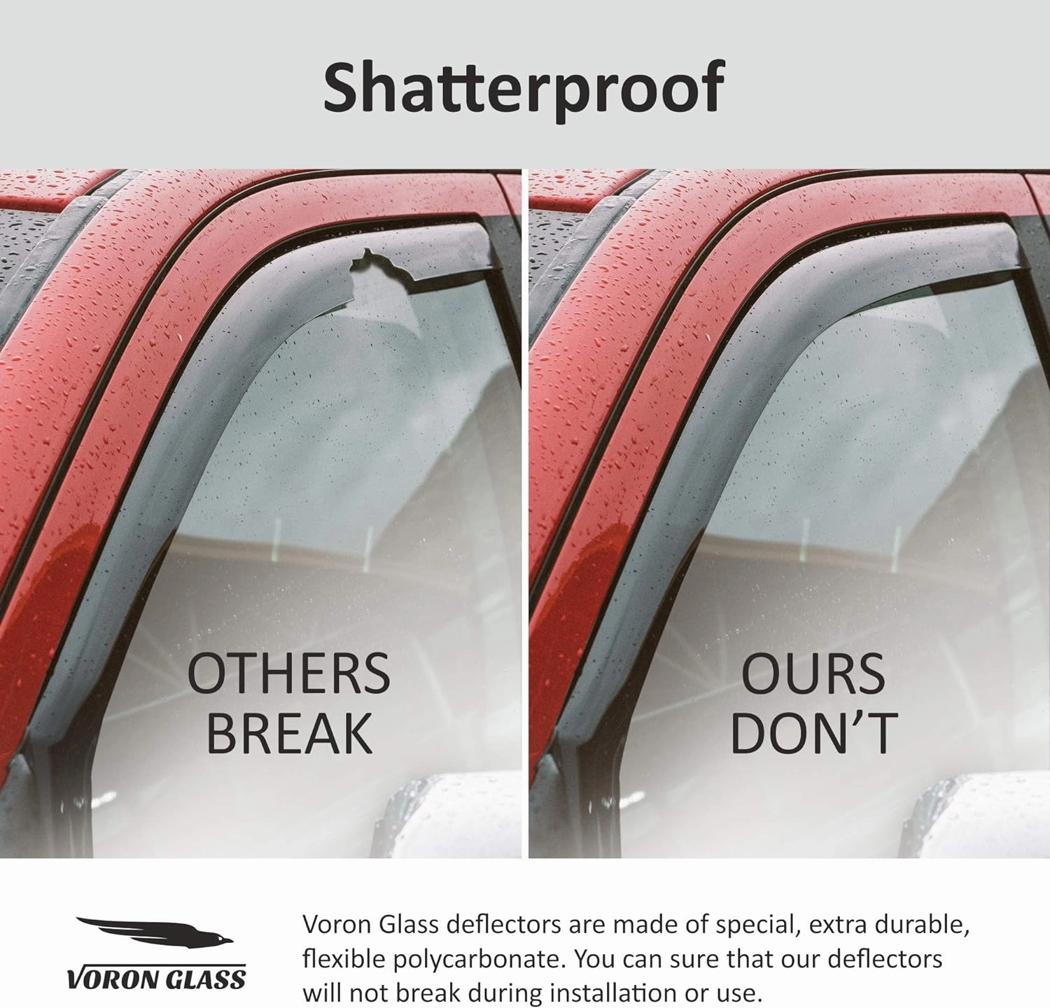 Voron Glass in-Channel Extra Durable Rain Guards for Nissan Pathfinder 2022-2025, Window Deflectors, Vent Window Visors, 4 Pieces - 200722