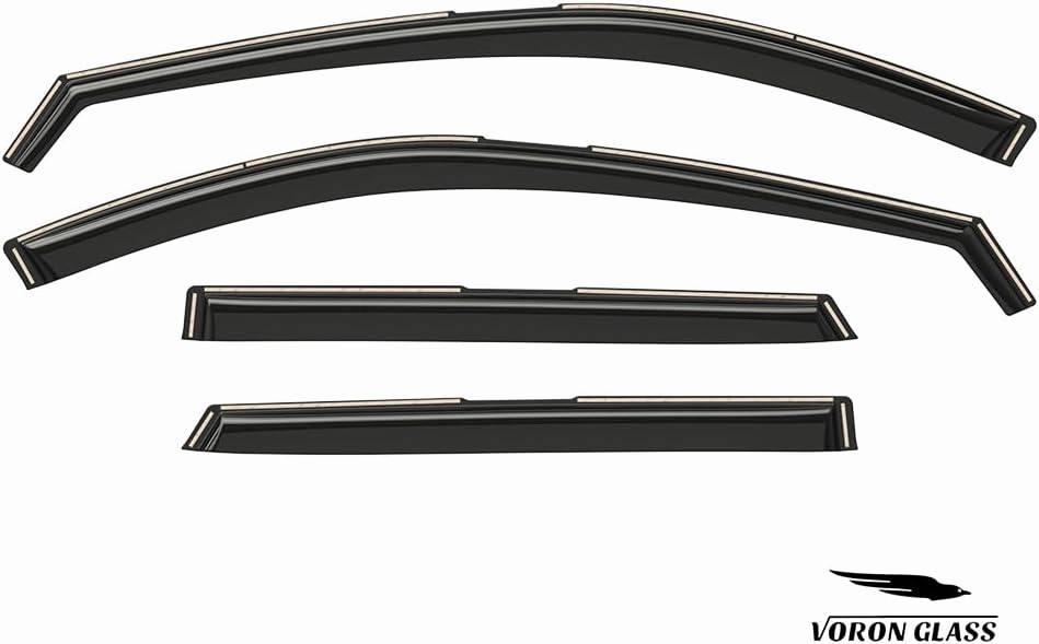 Voron Glass in-Channel Extra Durable Rain Guards for Nissan Pathfinder 2022-2025, Window Deflectors, Vent Window Visors, 4 Pieces - 200722