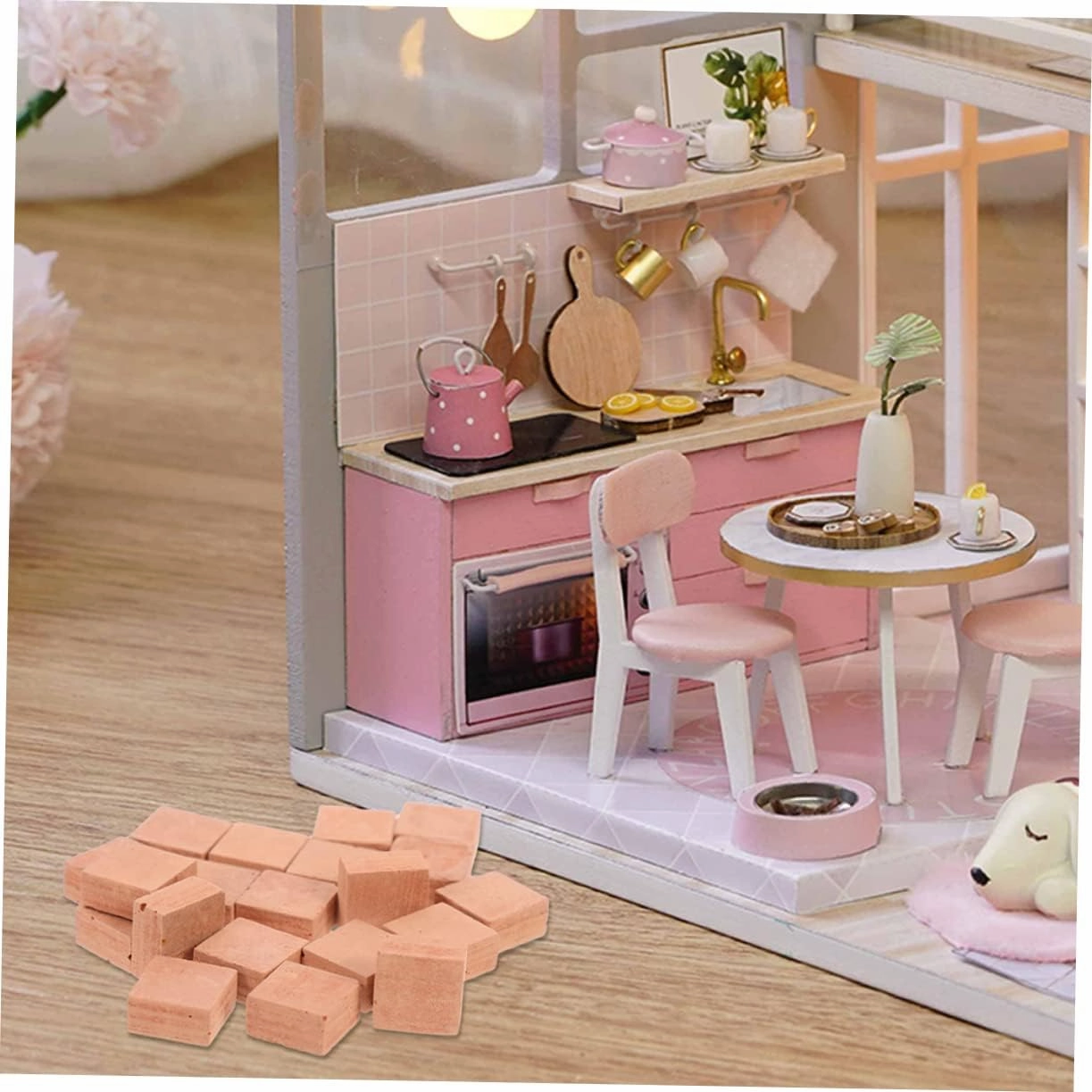 Wakauto 5sets DIY Miniature Bricks for Crafts Mini Sets Sets Mini Cement Bricks 40pcs*5