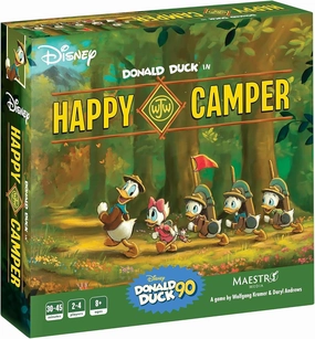 Walt Disney's Donald Duck in Happy Camper - Family Strategy Board Game, Officially Licensed, Family & Kids Ages 8 , 2-5 Players, 30 Min