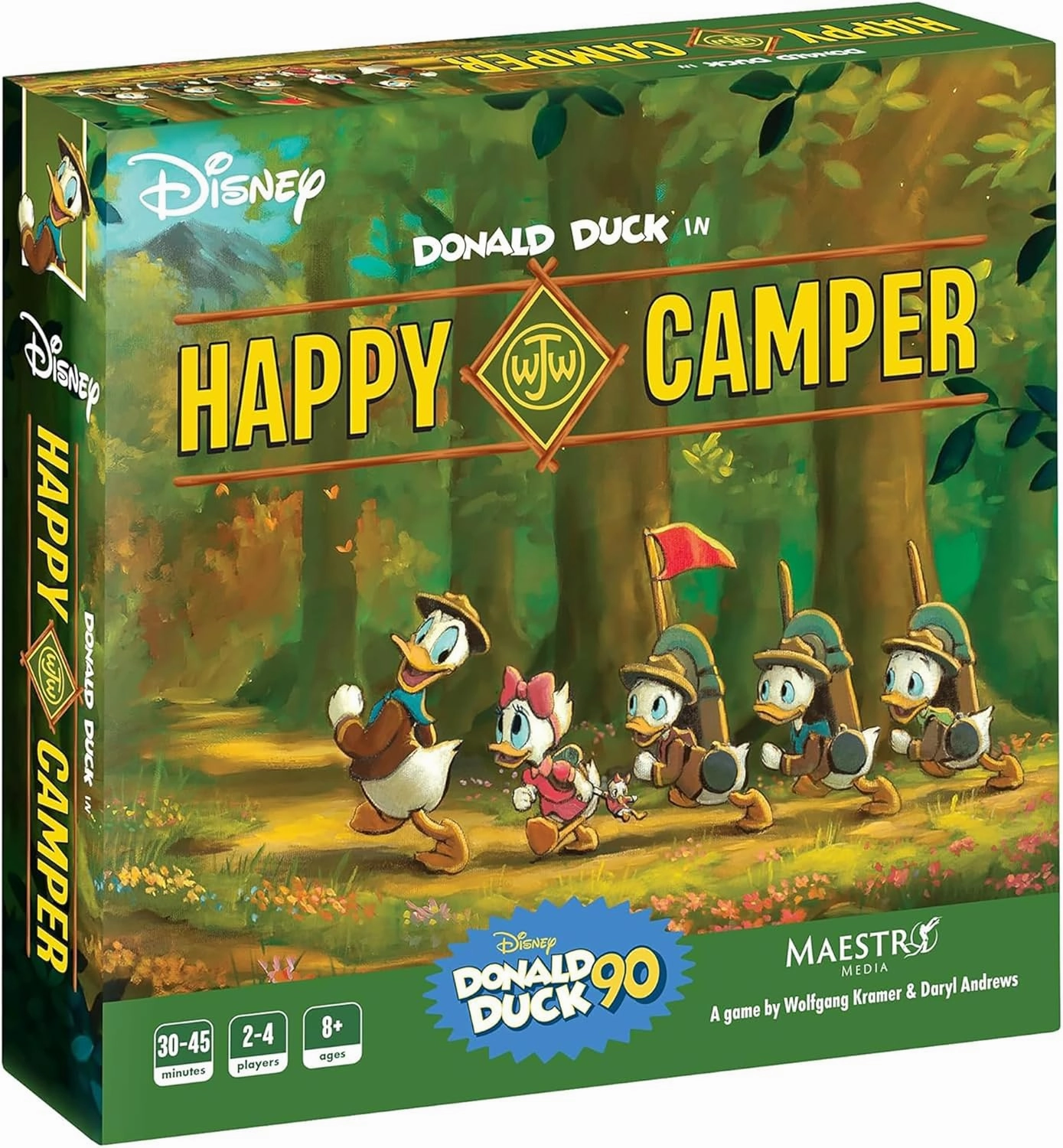 Walt Disney's Donald Duck in Happy Camper - Family Strategy Board Game, Officially Licensed, Family & Kids Ages 8 , 2-5 Players, 30 Min