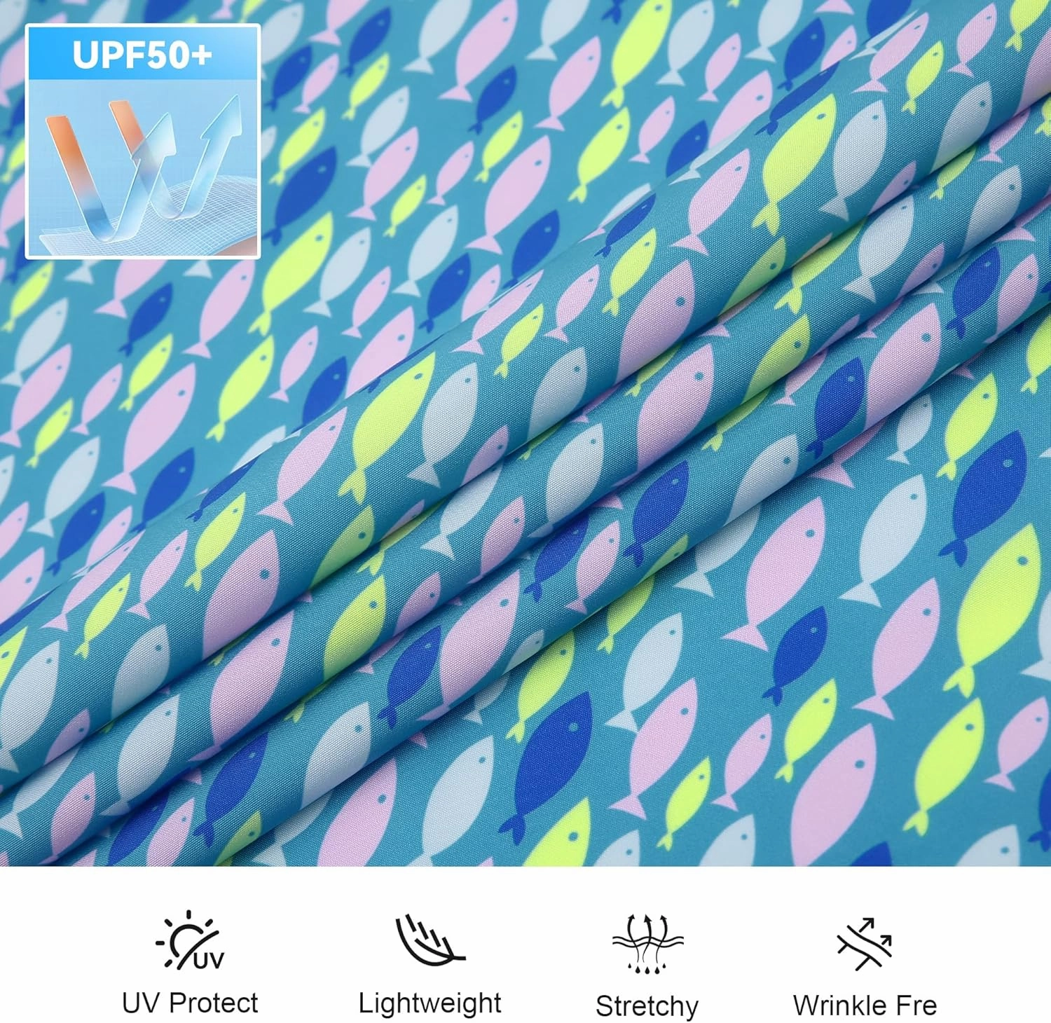 WARHORSEE Printed Fishing Shirts for Men UPF 50  Breathable Stretch Mens Button Down Short Sleeve Hiking Casual Shirts