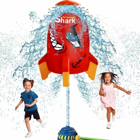Water Sprinkler for Kids Rocket Toys – Outdoor Summer Water Launcher with 360° Splash, Fun Backyard Sprinklers for Toddlers Boys Girls Age 3–8, Easy Hose Setup Birthday Gift Idea