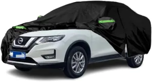 Waterproof Car Covers Compatible with 2010-2024 Nissan X-Trail, All Weather Custom-fit Car Cover with Zipper Door for Rain Snowproof UV Windproof Protection