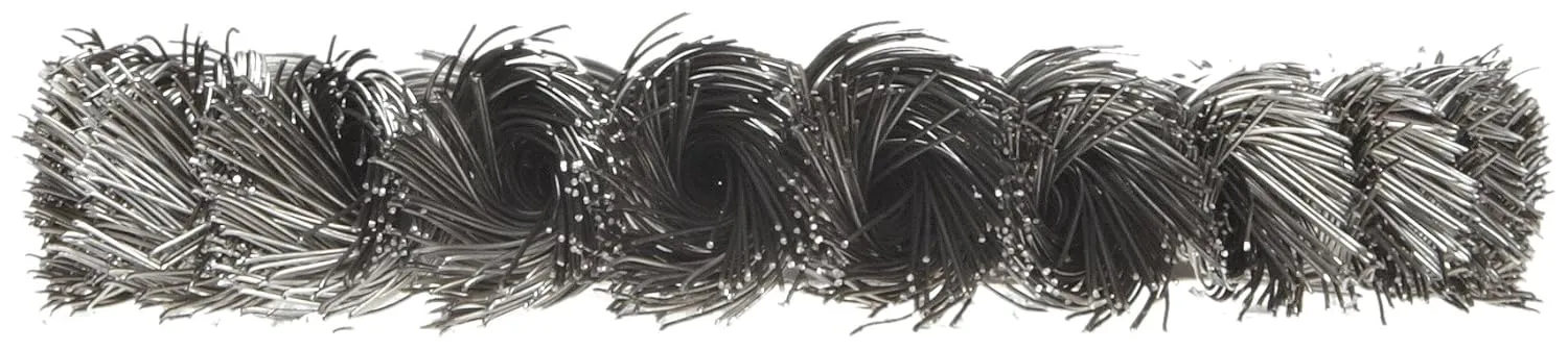 Weiler 08044 4" Standard Twist Knot Wire Wheel, .014" Steel Fill, 1/2"-3/8" Arbor Hole, Made in the USA