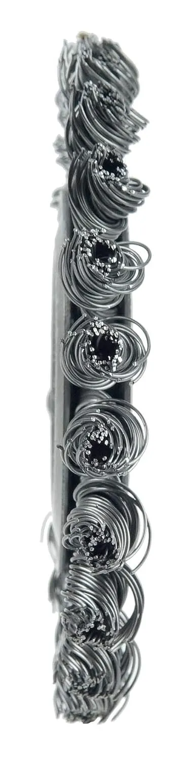 Weiler 08534 4" Cable Twist Knot Wire Wheel, .020" Steel Fill, 1/2"-3/8" Arbor Hole, Made in the USA