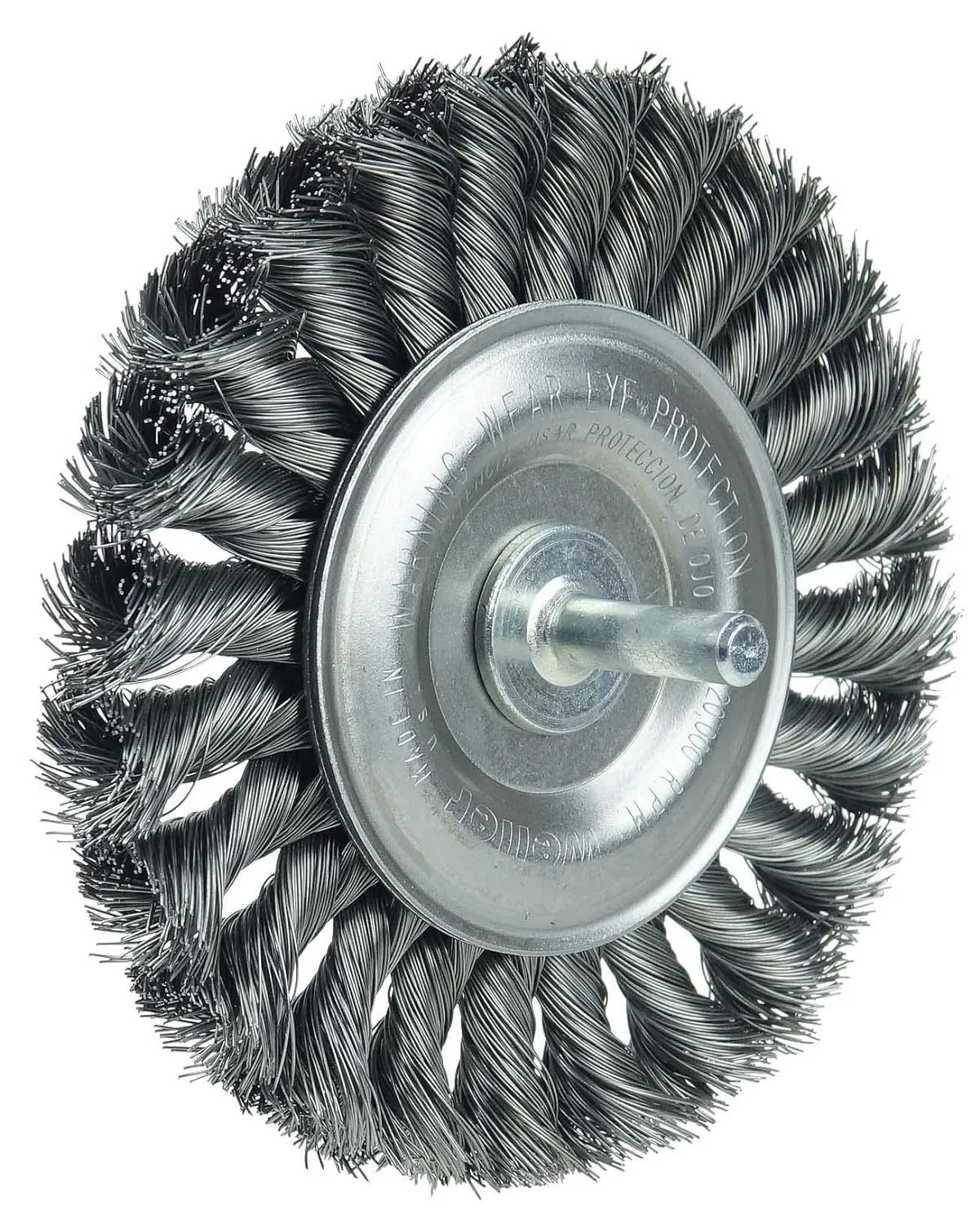 Weiler 17686 4" Stem-Mounted Knot Wire Wheel, .0118" Steel Fill, 1/4" Stem, Made in The USA (Pack of 5)