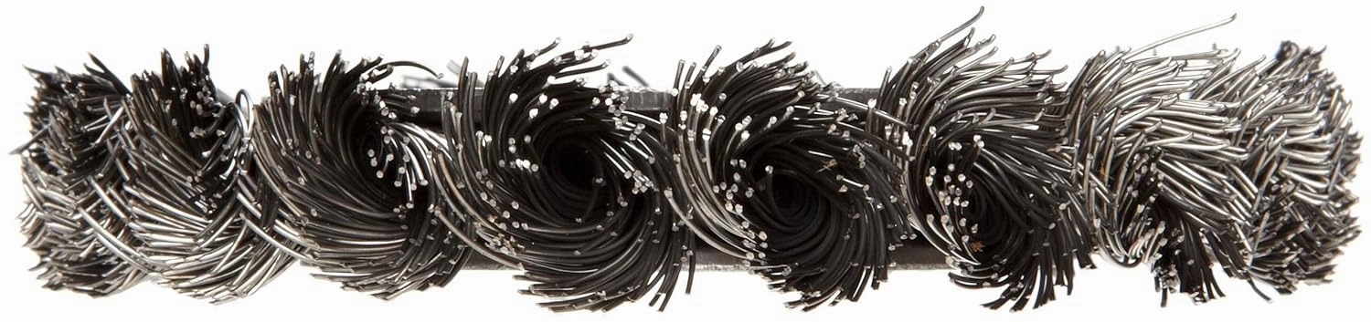 Weiler 08014 3" Standard Twist Knot Wire Wheel .014" Steel Fill 1/2"-3/8" Arbor Hole Made in the USA