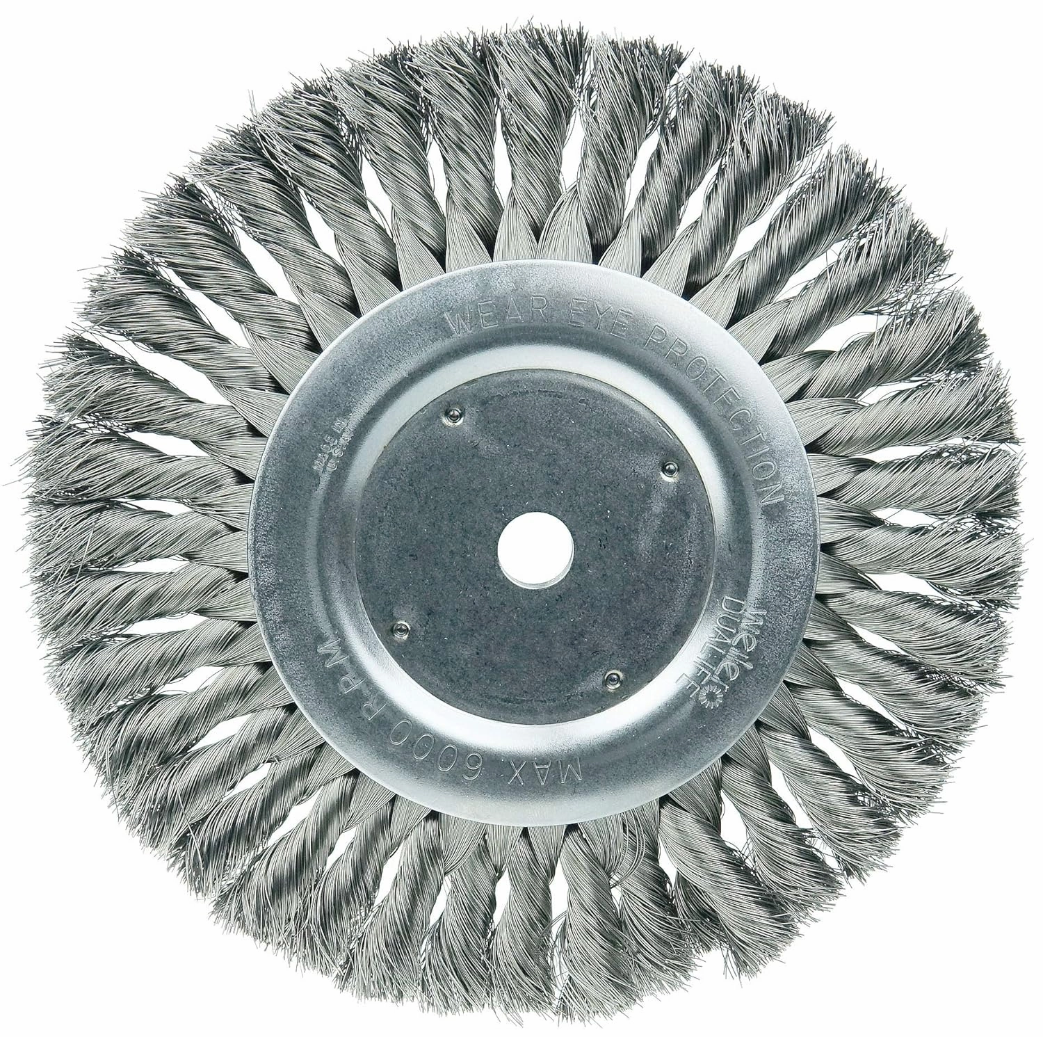 Weiler 08125 8" Standard Twist Knot Wire Wheel, .0118" Steel Fill, 5/8" Arbor Hole, Made in The USA (Pack of 2)