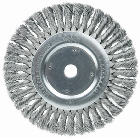 Weiler 08138 8" Standard Twist Knot Wire Wheel, .014" Steel Fill, 3/4" Arbor Hole, Made in The USA (Pack of 2)