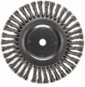 Weiler 08615 8" Cable Twist Knot Wire Wheel, .023" Steel Fill, 5/8" Arbor Hole, Made in the USA