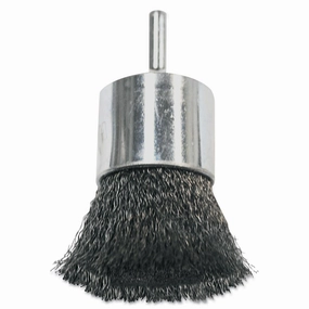Weiler 10009 1" Crimped Wire End Brush, .006" Steel Fill, Made in the USA