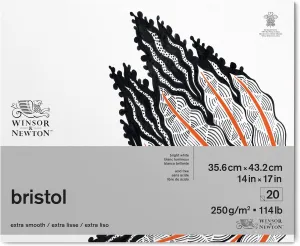 Winsor & Newton, Bristol Paper Pad 250 gsm, 14x17", 20 Sheets