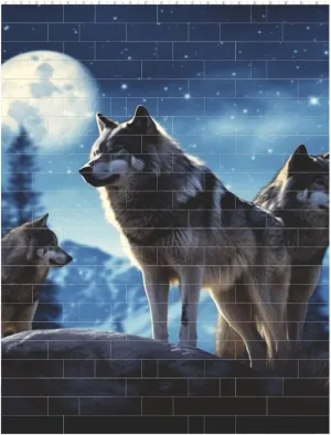 Wolfs Building Block Puzzle Personalized Building Bricks For Adults Square Shaped Block Puzzle Building Family Keepsake Diy Brick Block Puzzles Valentine'S Day Gifts For Home Decor Brick Puzzle