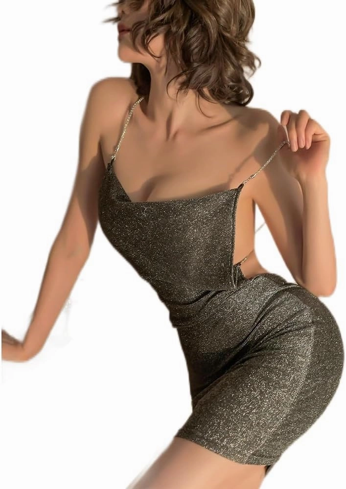 Women's Deep V Neck Halter Backless Mini Dress for Women Party Night Sexy Club Bodycon