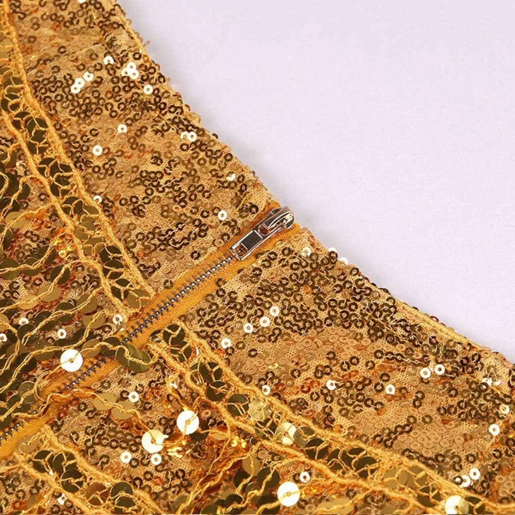 Women's Sequins Tassel Skirts Shorts Rave Festival Bottoms