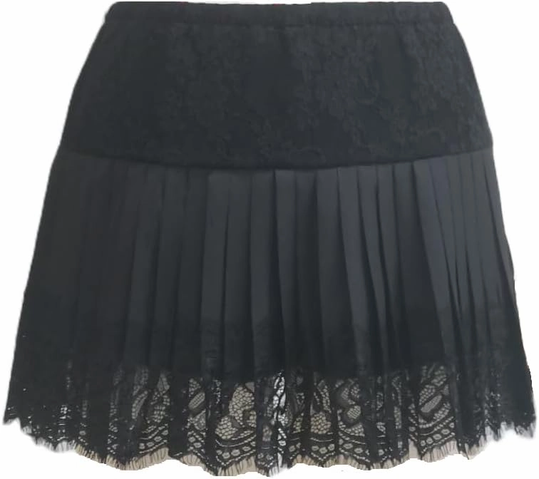 Women Y2k Lace Mini Skirts Summer Lace Slip Skirt Pleated Ruffle Floral Lace Tiered Short Skirts Underskirt