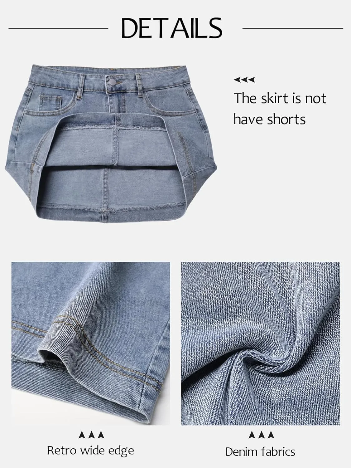 Womens Denim Skirt Casual Mini Jean Skirt Stretch Low Waist Jean Skirt for Women Zip Fly Denim Mini Skirts