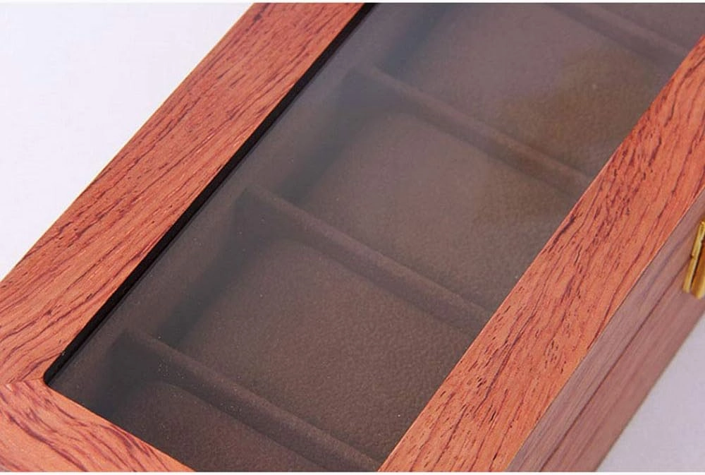Wooden, European Sunroof, Lockable Bracelet Bracelet Storage Display Box, 6 Places, 10 Places, 12 Places