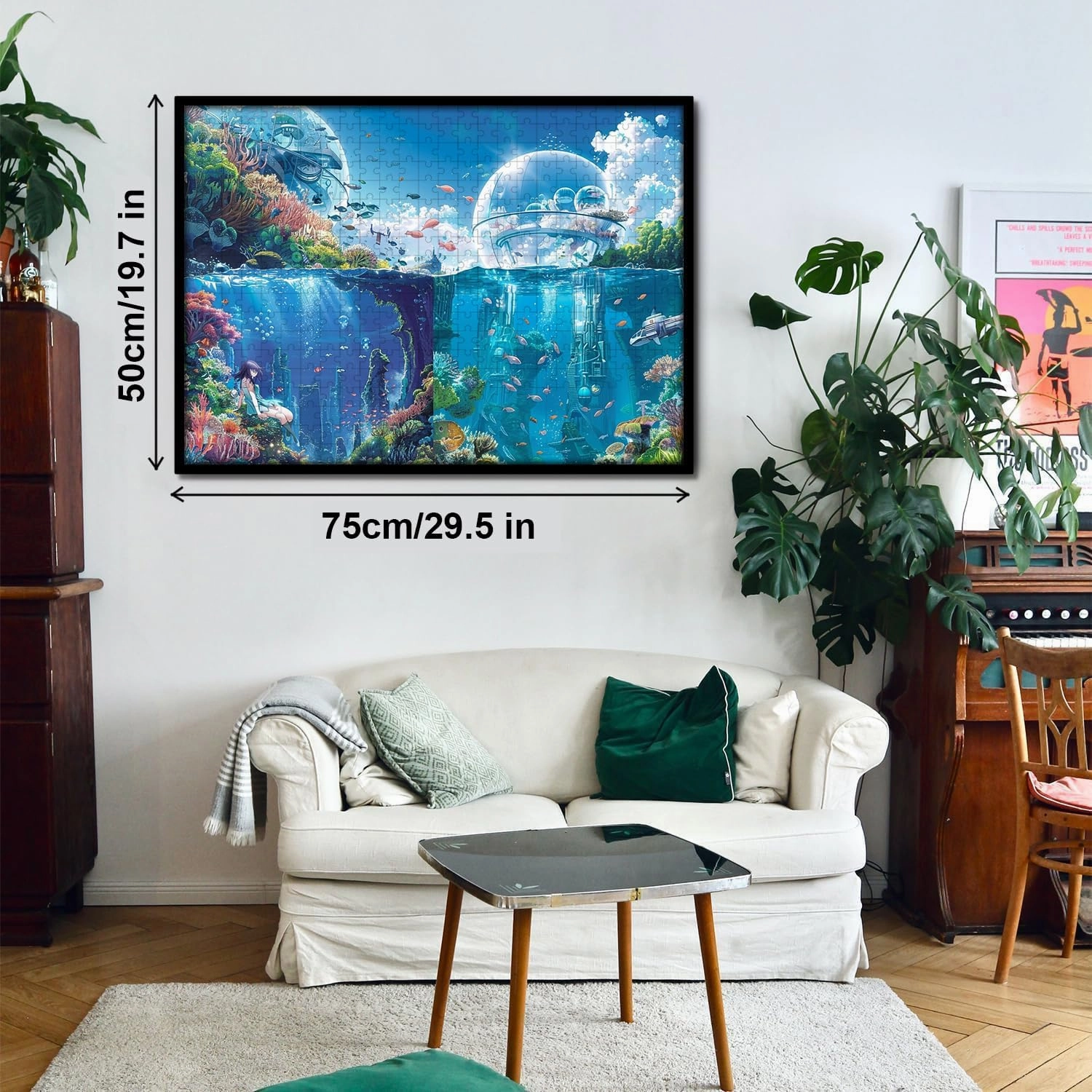 Wooden Puzzles for Adults Jigsaw 500 Piece Aquarium 500 Piece Puzzle Art for Family Fun Adult Kids Puzzle Games