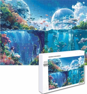 Wooden Puzzles for Adults Jigsaw 500 Piece Aquarium 500 Piece Puzzle Art for Family Fun Adult Kids Puzzle Games