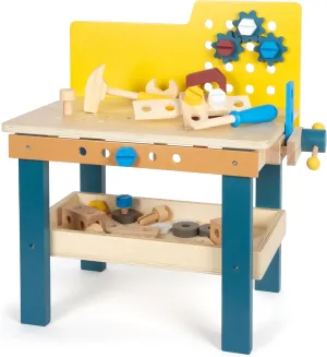 Workshop Workbench with Vice, 4 Wooden Tools, from 3 Years, 12558, Coloured