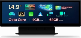 XTRONS 14.9 Inch Android 13 Car Stereo for Audi Q5 SQ5 (2017-2020) with MIB2 System, 2K IPS Touch Screen 4 64 GB Global 4G LTE Car Radio GPS Navigation Support Wireless CarPlay Android Auto