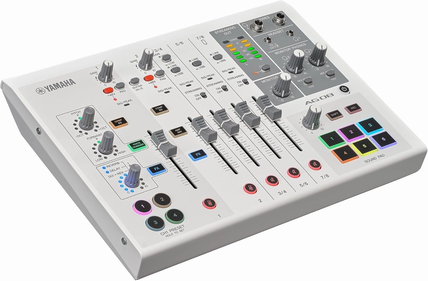Yamaha AG03MK2 Black 6-Channel Live Streaming Loopback Mixer/USB Interface with Steinberg Software Suite